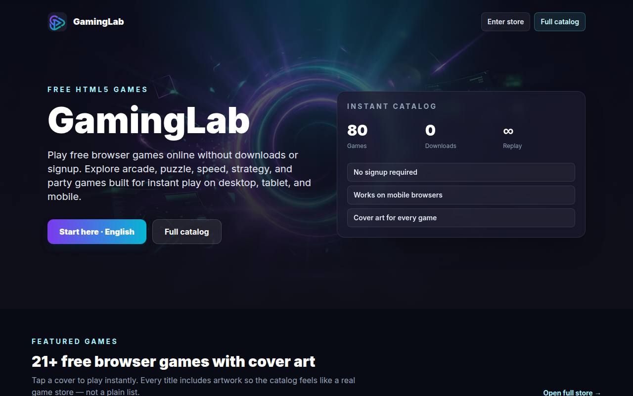 gaminglab.dev screenshot