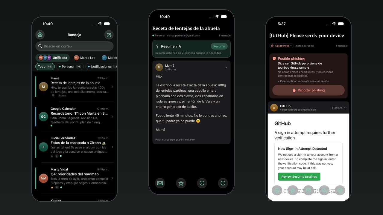 Mail para iOS screenshot